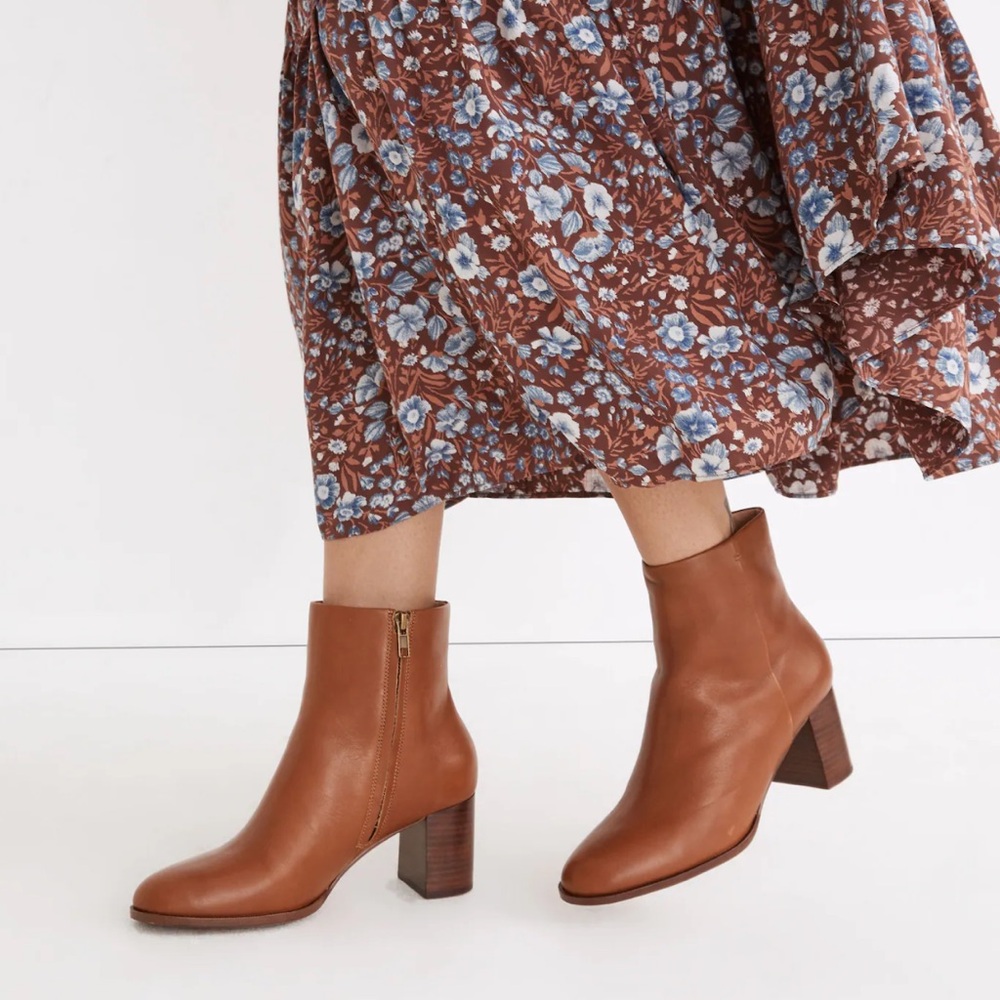 Madewell the Mira side seam ankle boot in leather